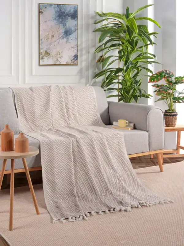 Cotton Sofa Throw, 200×230