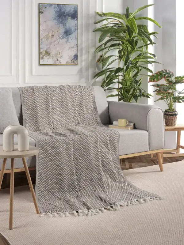 Cotton Sofa Throw, 200×230