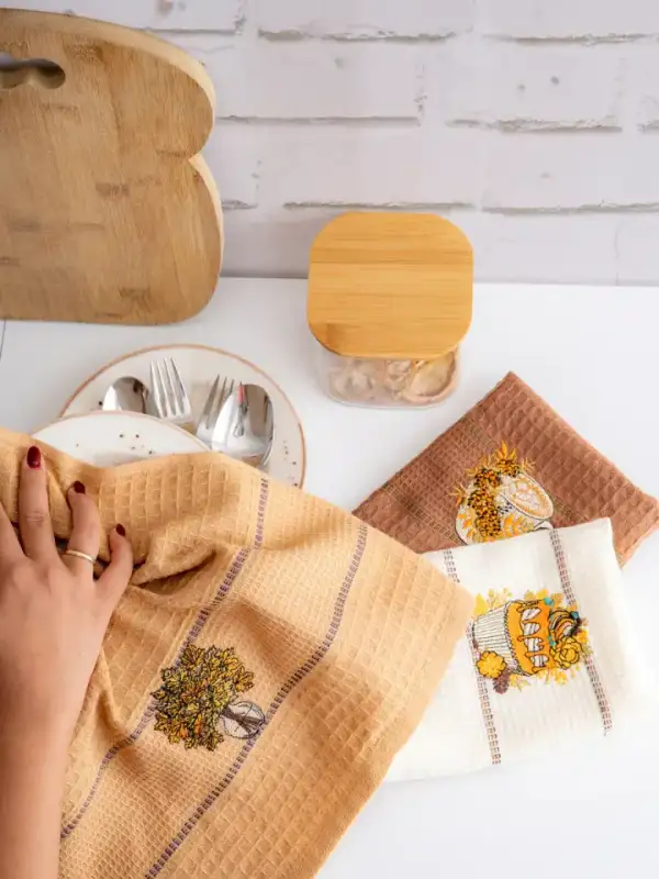 Waffle Kitchen Towel Set, 40×60, 3 pcs