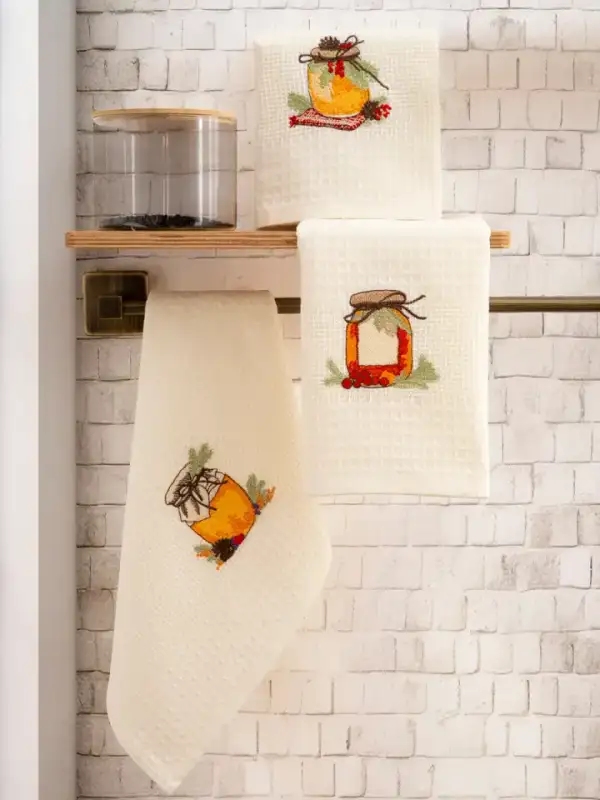 Waffle Kitchen Towel Set, 40×60, 3 pcs