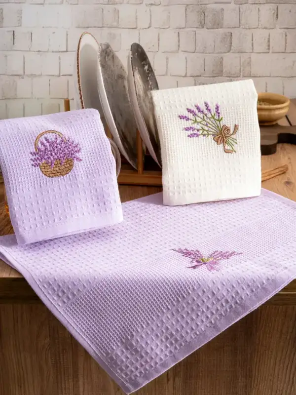 Waffle Kitchen Towel Set, 40×60, 3 pcs
